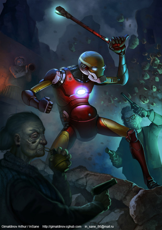 Illustration for article titled In Tony Stark's golden years, the Iron Man suit comes complete with beer gut